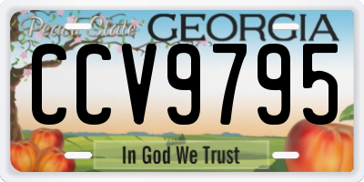 GA license plate CCV9795