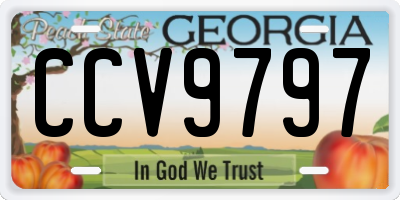 GA license plate CCV9797