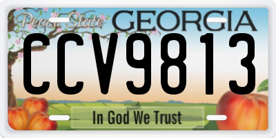 GA license plate CCV9813