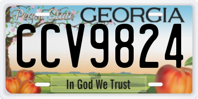 GA license plate CCV9824