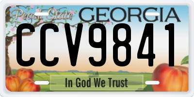 GA license plate CCV9841