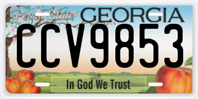 GA license plate CCV9853