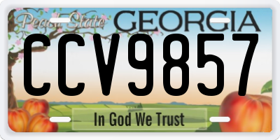 GA license plate CCV9857