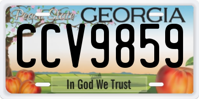 GA license plate CCV9859