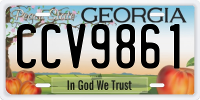 GA license plate CCV9861