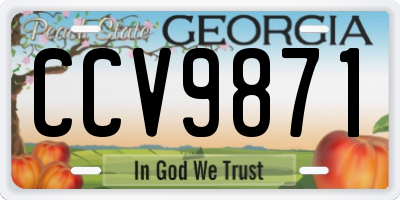 GA license plate CCV9871