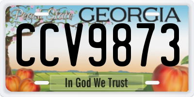 GA license plate CCV9873