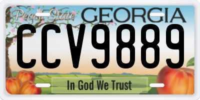 GA license plate CCV9889