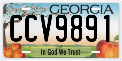 GA license plate CCV9891