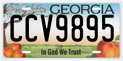 GA license plate CCV9895