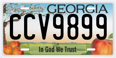 GA license plate CCV9899