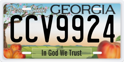 GA license plate CCV9924