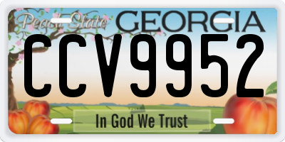 GA license plate CCV9952