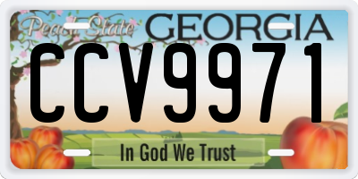 GA license plate CCV9971