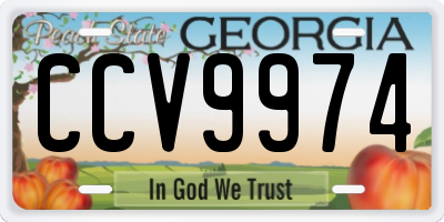 GA license plate CCV9974