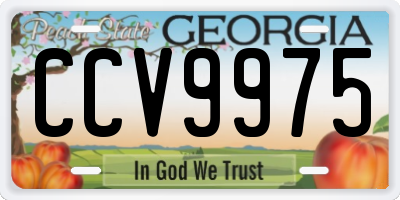 GA license plate CCV9975