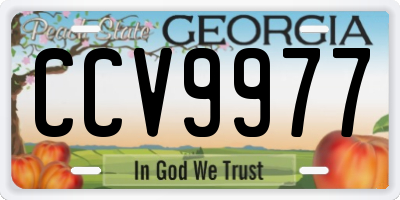 GA license plate CCV9977