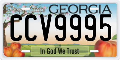 GA license plate CCV9995