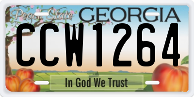 GA license plate CCW1264