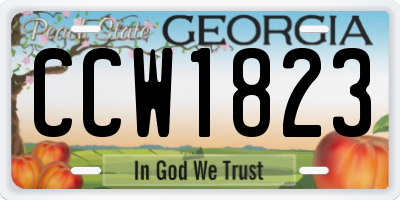GA license plate CCW1823