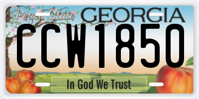 GA license plate CCW1850