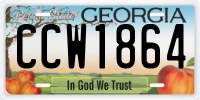 GA license plate CCW1864