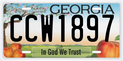 GA license plate CCW1897