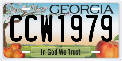 GA license plate CCW1979