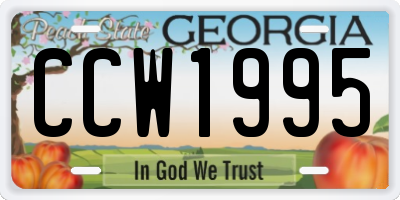 GA license plate CCW1995