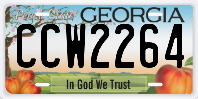 GA license plate CCW2264