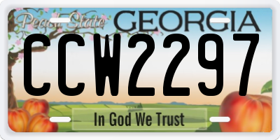 GA license plate CCW2297