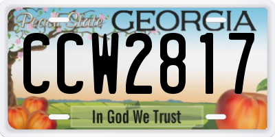 GA license plate CCW2817