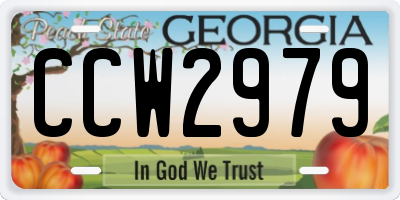 GA license plate CCW2979