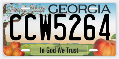 GA license plate CCW5264