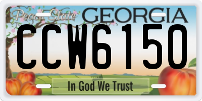 GA license plate CCW6150
