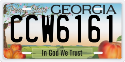 GA license plate CCW6161