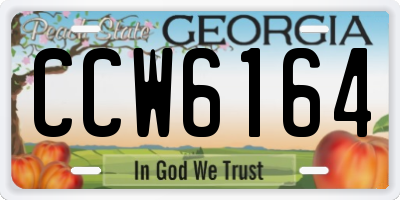 GA license plate CCW6164