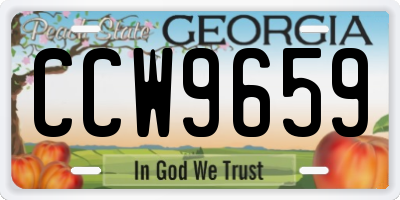 GA license plate CCW9659