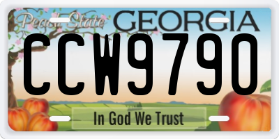 GA license plate CCW9790
