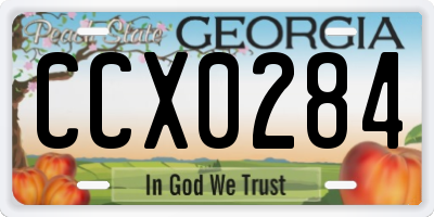 GA license plate CCX0284