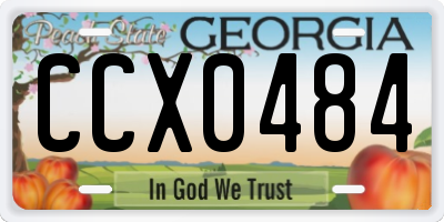 GA license plate CCX0484