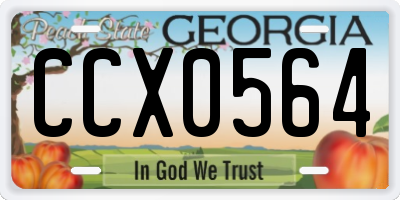 GA license plate CCX0564