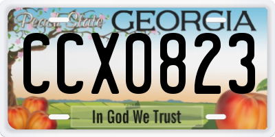 GA license plate CCX0823