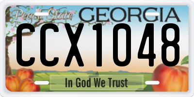 GA license plate CCX1048