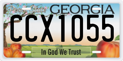 GA license plate CCX1055
