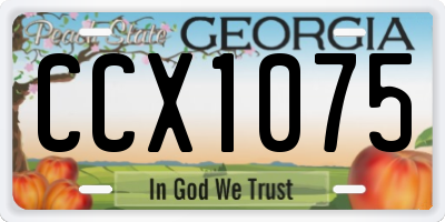 GA license plate CCX1075