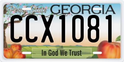 GA license plate CCX1081