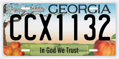 GA license plate CCX1132