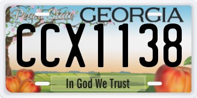 GA license plate CCX1138