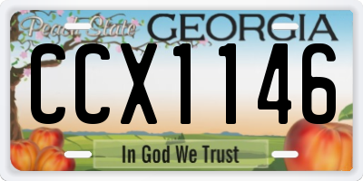 GA license plate CCX1146
